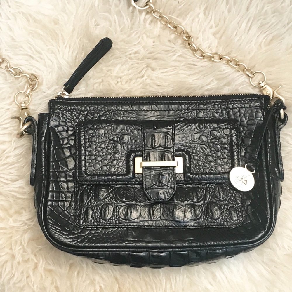 Brahmin Croc Embossed Crossbody Purse